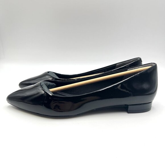 6W 6 WIDE WIDTH Rockport‎ Womens Adelyn Black Patent Leather Ballet Flats Shoes - Picture 5 of 12